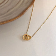 Double Heart  Chain Gold 14k