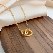 Double Heart  Chain Gold 14k